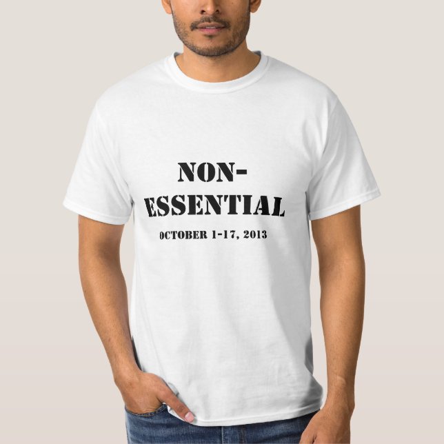 T-shirt Chemise d'arrêt de gouvernement fédéral : Non (Devant)
