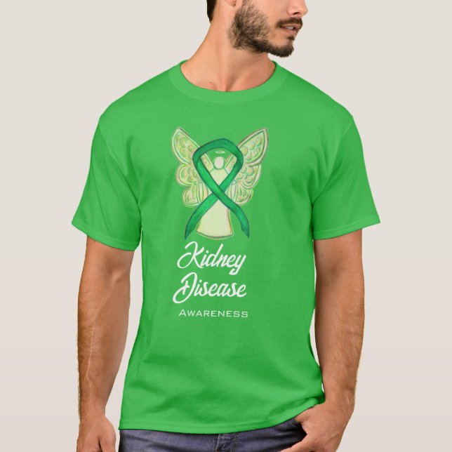 T-shirt Chemise d'art Angel Ribbon Sensibilisation aux mal (Devant)