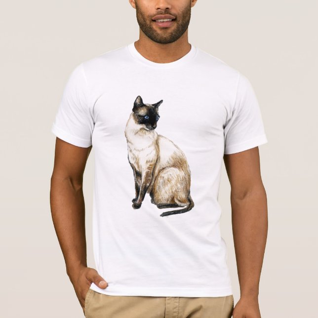 T-shirt Chemise d'art "de chat siamois" (Devant)