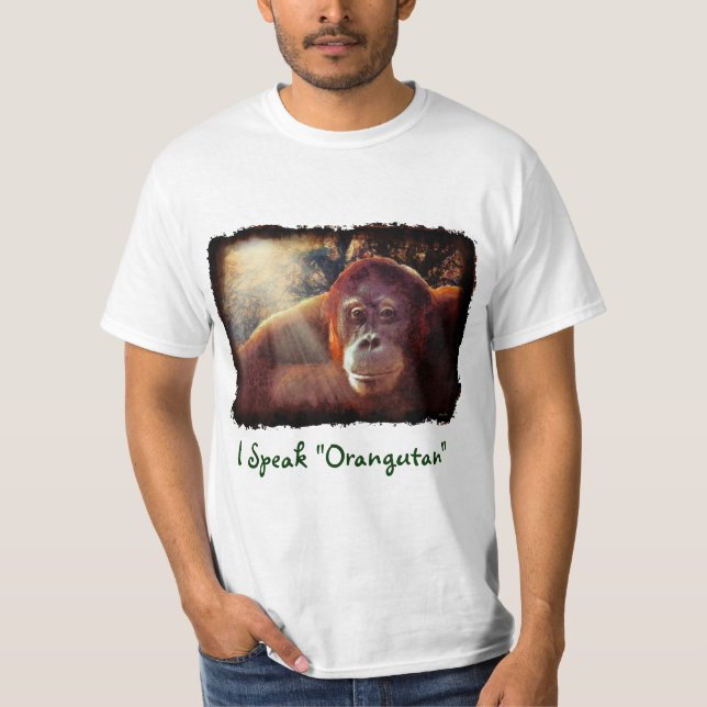 T-shirt Chemise d'art de la faune Red Ape (Devant)