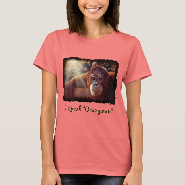 T-shirt Chemise d'art de la faune Red Ape (Devant)