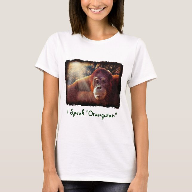 T-shirt Chemise d'art de la faune Red Ape (Devant)