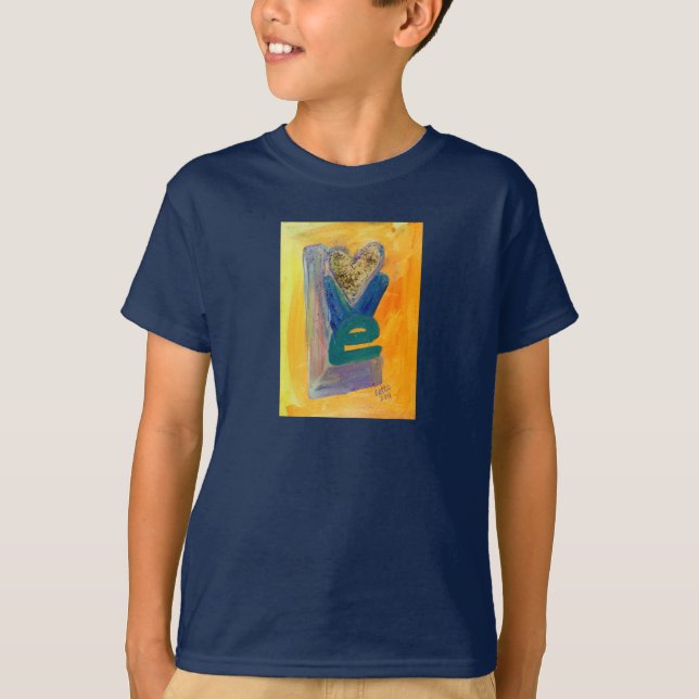 T-shirt Chemise d'art de mot inspirant Love Spring Stack (Devant)