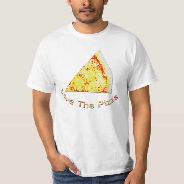 T-shirt chemise d'art de pizza (Devant)