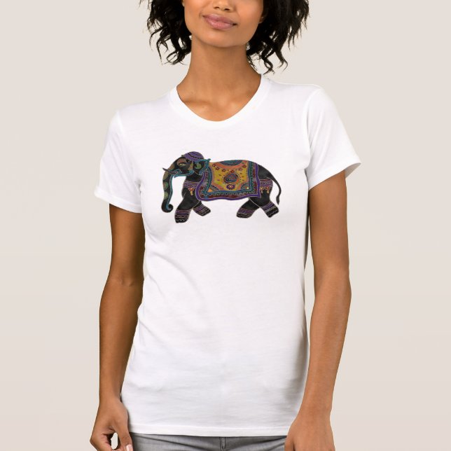 T-shirt Chemise d'art d'éléphant d'Asie (Devant)