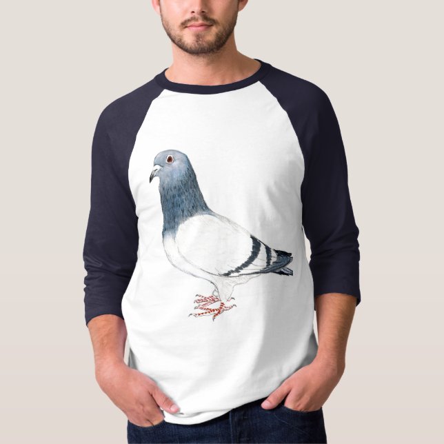 T-shirt Chemise d'art d'oiseau de "pigeon" (Devant)
