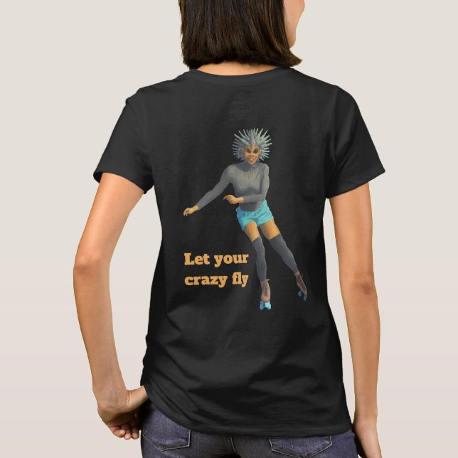 T-shirt Chemise d'art du Imaginaire de roller Alien (Dos)