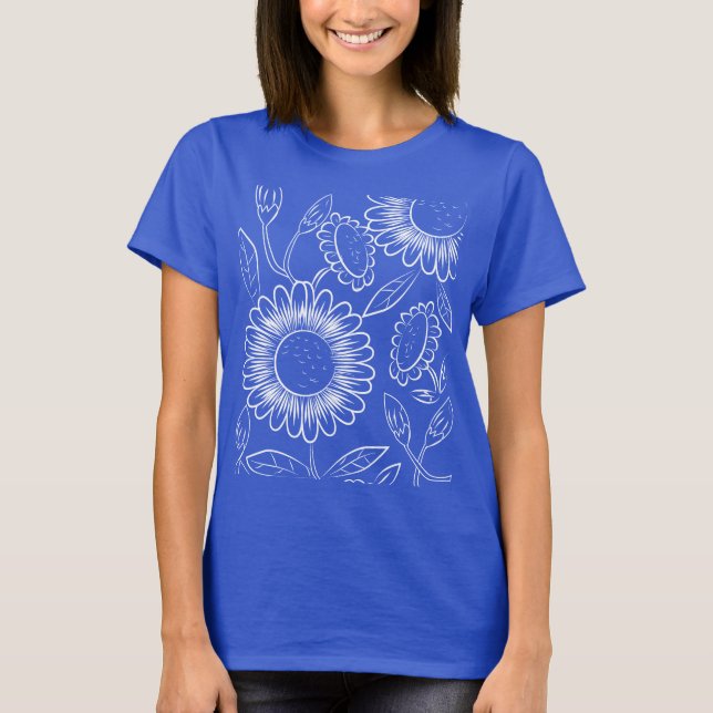 T-shirt Chemise d'Art Floral (Devant)