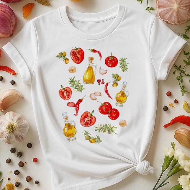 T-shirt Chemise d'art gastronomique italienne | Romarin à  (Créateur téléchargé)