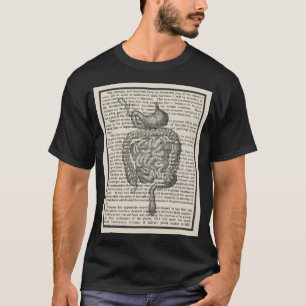 T-shirt Chemise d'art numérique d'anatomie du système nu