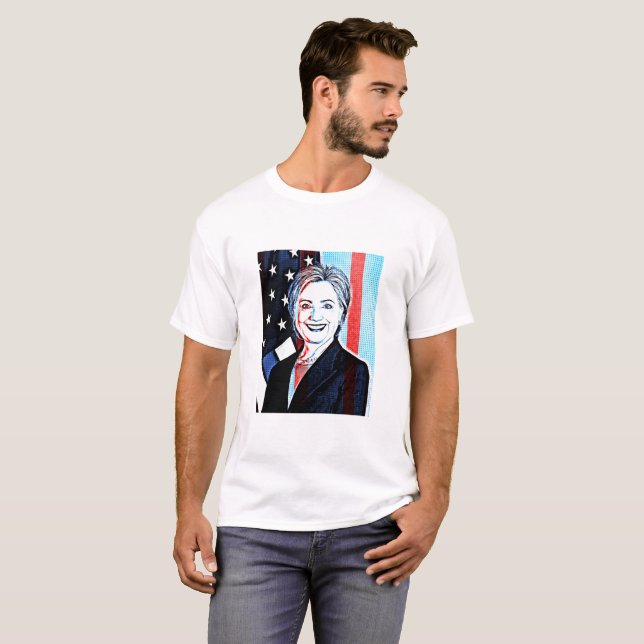 T-shirt Chemise d'Art numérique Hilary Clinton (Devant entier)