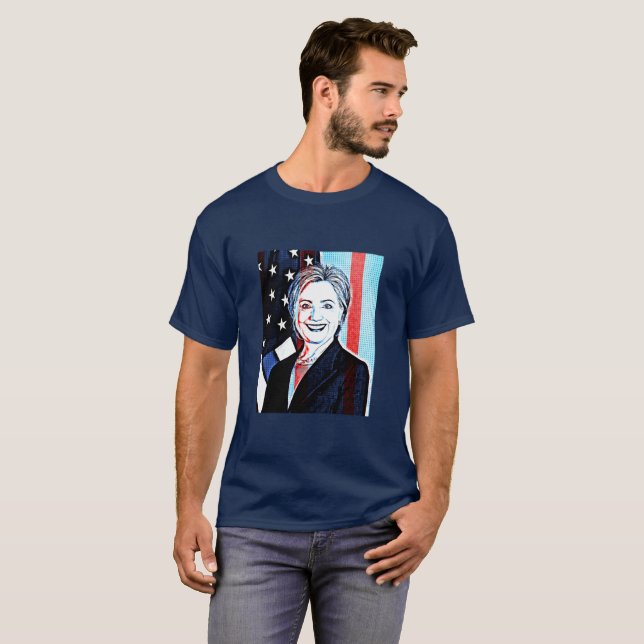 T-shirt Chemise d'Art numérique Hilary Clinton (Devant entier)