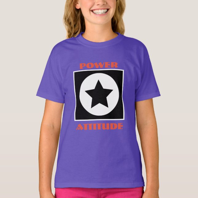 T-shirt Chemise d'attitude de puissance étoile (Devant)