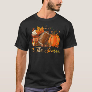 T-shirt Chemise d'automne de football au goût de citrouill