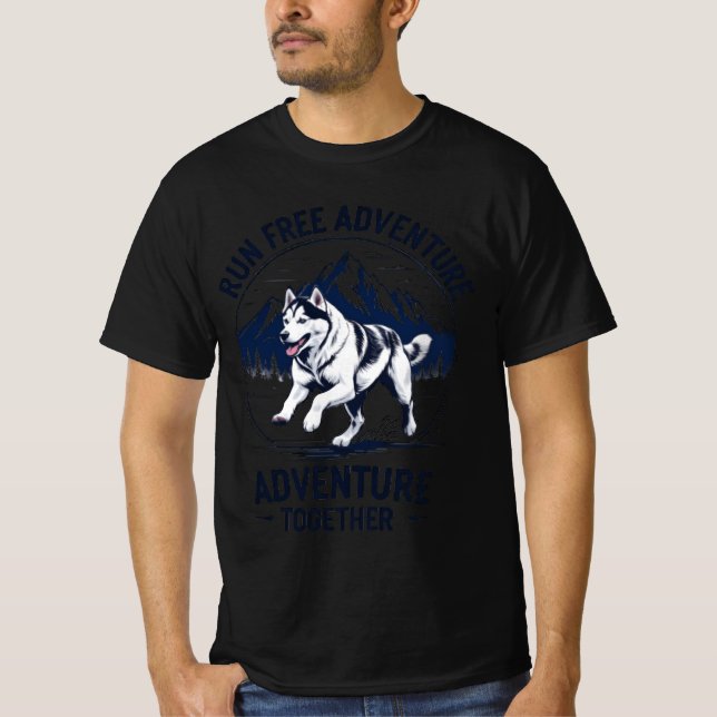T-shirt Chemise d'aventure Husky Run Free Ensemble  (Devant)