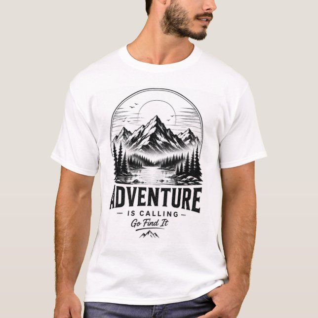 T-shirt chemise d'aventure qui appelle (Devant)