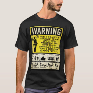 T-shirt Chemise d'avertissement de gouvernement