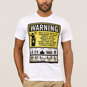 T-shirt Chemise d'avertissement de gouvernement