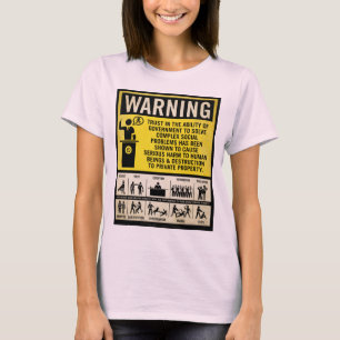 T-shirt Chemise d'avertissement du gouvernement
