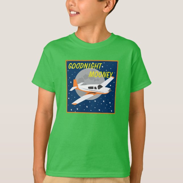 T-shirt Chemise d'avion Goodnight Mooney (Devant)