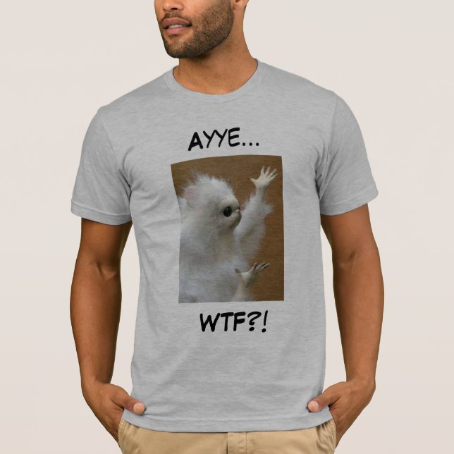 T-shirt Chemise d'Ayye WTF de meme de chat persan (Devant)
