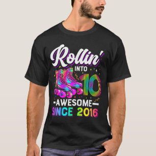T-shirt Chemise de 10e anniversaire Fille 10 ans Roller Sk