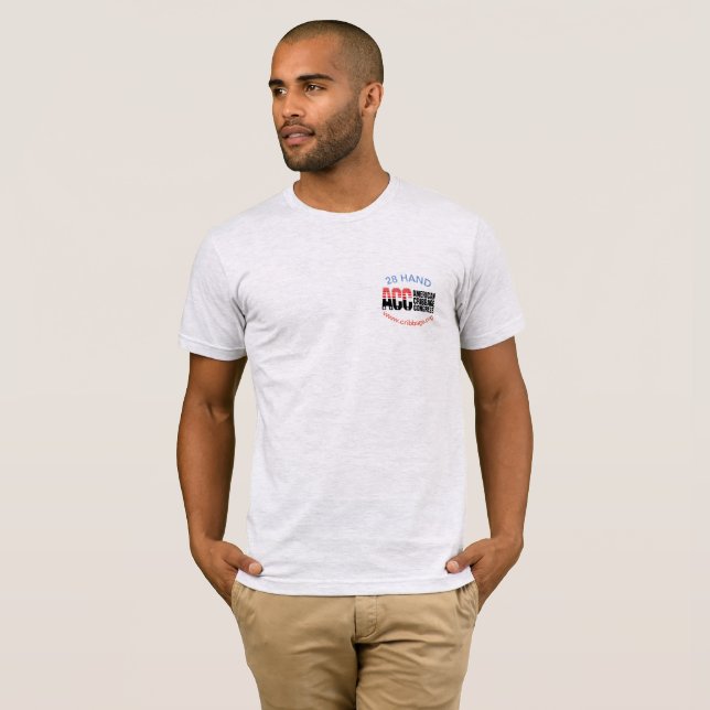 T-SHIRT CHEMISE DE 28 MAINS (Devant entier)