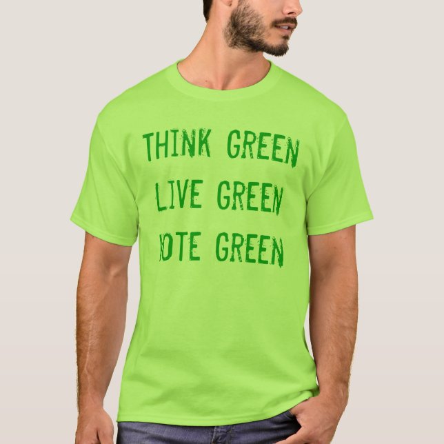 T-shirt Chemise de 3 verts (Devant)