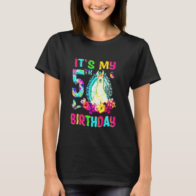 T-shirt Chemise de 5e anniversaire pour Filles Son Anniver (Devant)