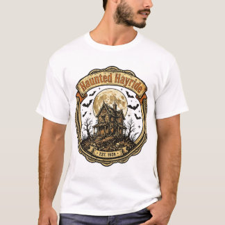 T-shirt Chemise de badge rétro Halloween de promenade en c