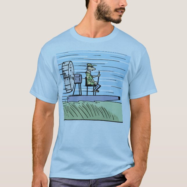T-shirt Chemise de bande dessinée de bateau d'air (Devant)