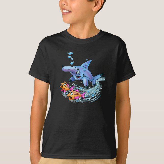 T-shirt Chemise de bande dessinée de requin de (Devant)