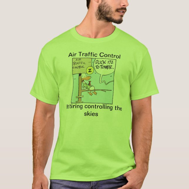 T-shirt Chemise de bande dessinée de sommeil de contrôleur (Devant)