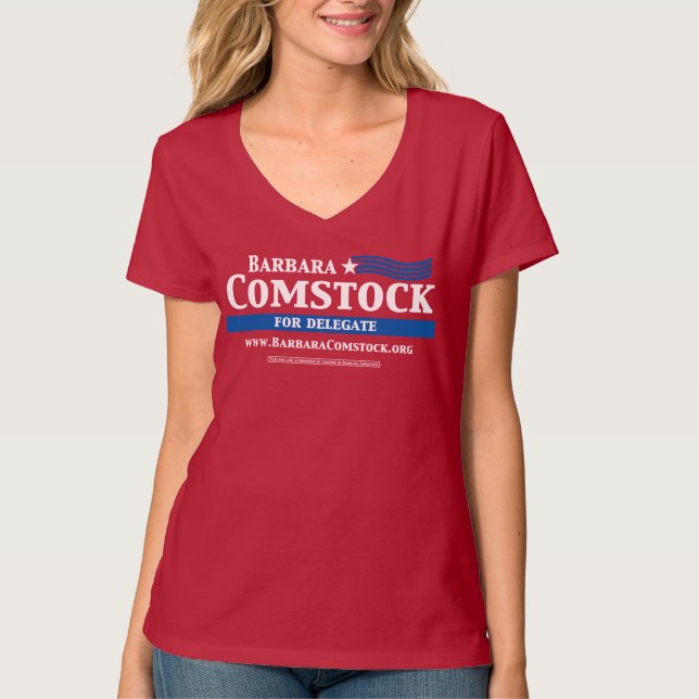 T-shirt Chemise de Barbara Comstock de délégué du VA des (Devant)