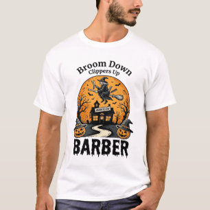 T-shirt Chemise de barbier Halloween Sorcière Salon ensorc