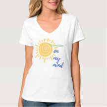 Chemise de base à encolure en V pour femmes Sunshi