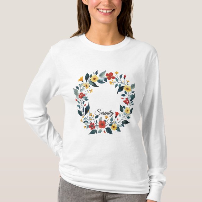 T-shirt Chemise de base à manches longues pour femme  (Devant)