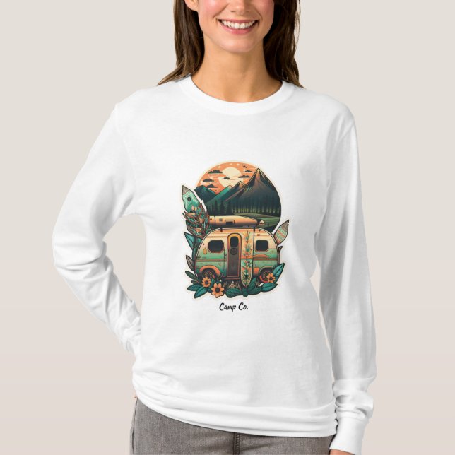 T-shirt Chemise de base à manches longues pour femme  (Devant)