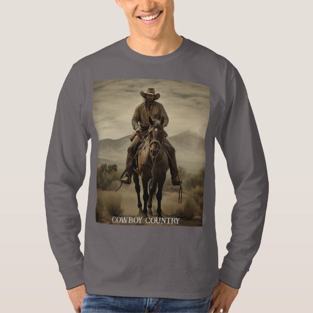 T-shirt Chemise de base à manches longues pour hommes  (Devant)