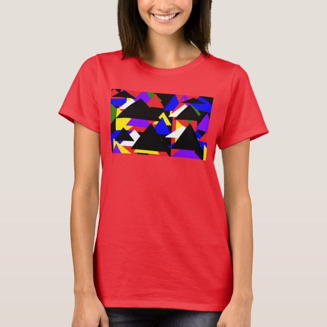 T-shirt Chemise de base multicolore Abstraite (Devant)