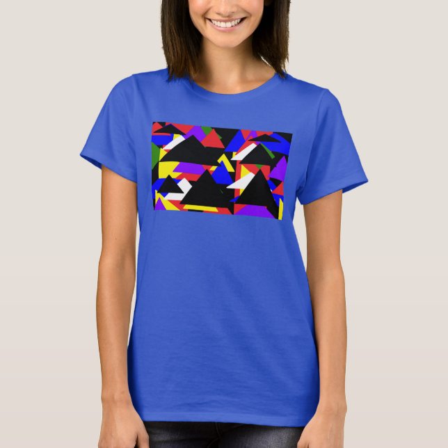 T-shirt Chemise de base multicolore Abstraite (Devant)