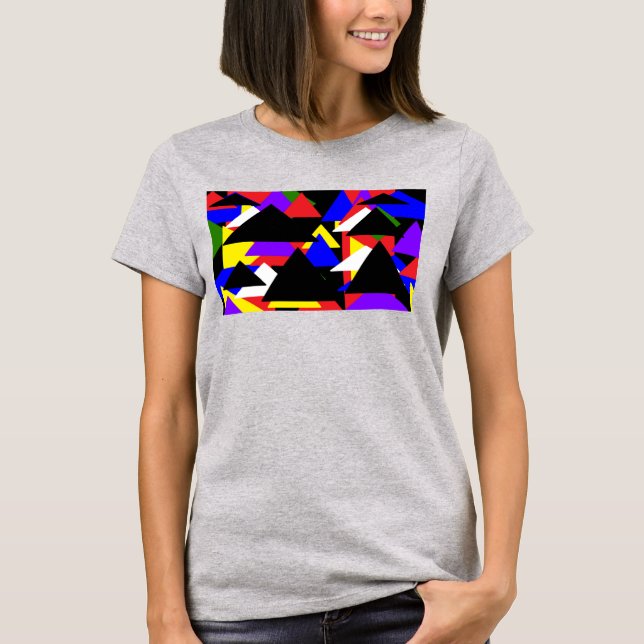 T-shirt Chemise de base multicolore Abstraite (Devant)