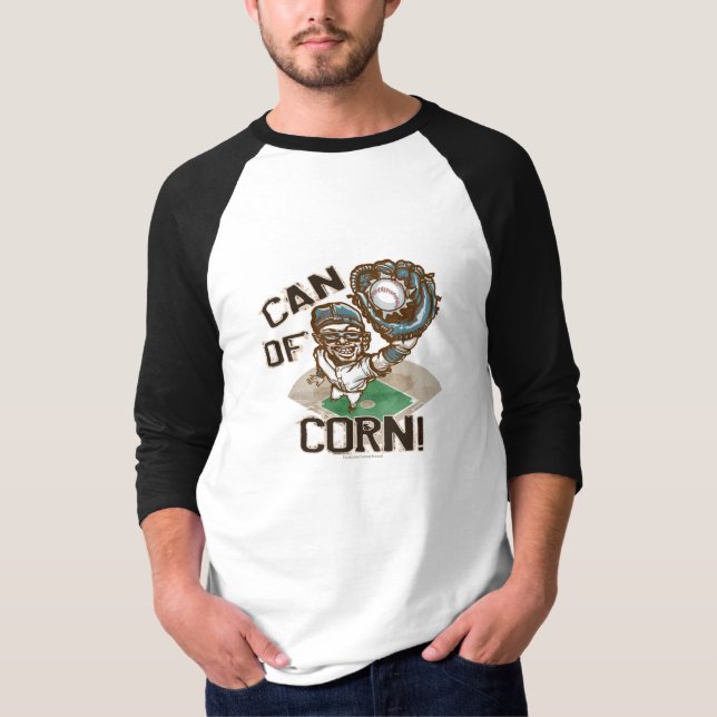 T-shirt Chemise de baseball Can of Corn! (Devant)