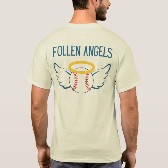 T-shirt Chemise de baseball Follen Angels (Dos)