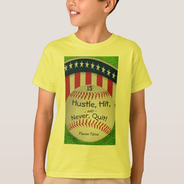 T-shirt Chemise de baseball personnalisée avec numéro (Devant)