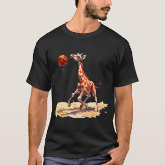 T-shirt Chemise de basket-ball Enfants Basketball Giraffe