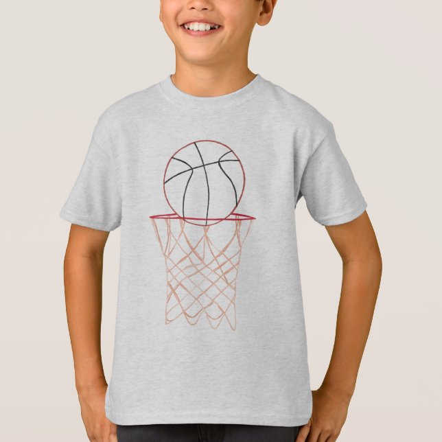 T-shirt Chemise de basketball de dessin en plan (Devant)