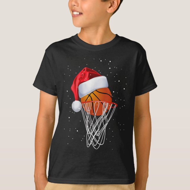 T-shirt Chemise de basketball de Noël Basket-ball Père Noë (Devant)