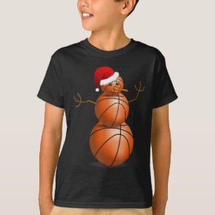 T-shirt Chemise de basketball de Noël - Snowman de basketb