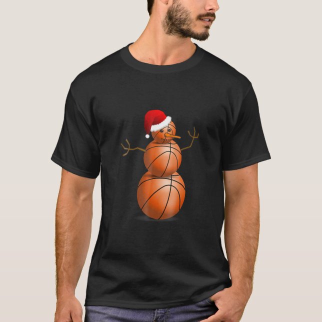 T-shirt Chemise de basketball de Noël - Snowman T- (Devant)